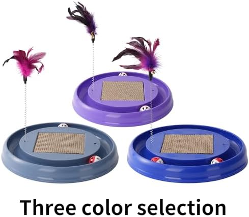Interactive Cat Ball Track Toy Cat Scratcher, Purple