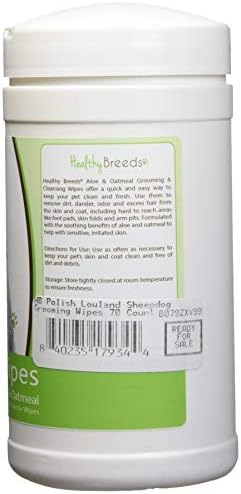 Healthy Breeds Polish Lowland Sheepdog Grooming Wipes 70 Count