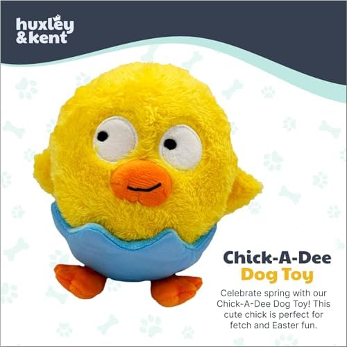 Huxley & Kent Power Plush Squeaky Dog Toy, Chick-A-Dee, Small