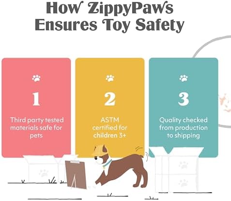 ZippyPaws Crinkle Monkey for Medium-Extra Large Dogs - Large, Rainbow