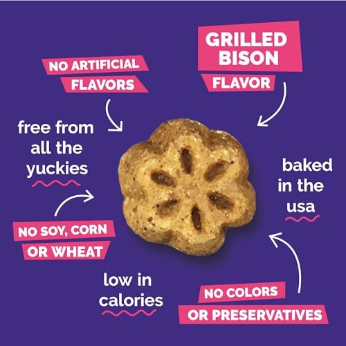 Fruitables Skinny Mini Dog Treats, Training Treats, Grilled Bison, 12oz