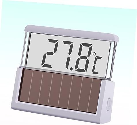 Housoutil 2pcs Solar-Powered Aquarium Thermometer Digital Fish Tank Gauge Led Water Temp Meter Compact Abs Design