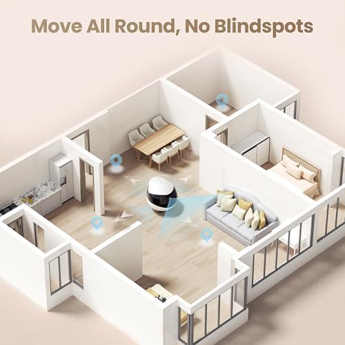 Enabot EBO Air 2 Mobile Pet Camera Robot: 2K FamilyBot with Two-Way Talk