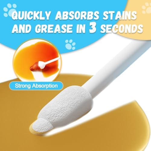 Small-Head Dog Ear Swabs, Gourd Cotton Tips, 110 pcs