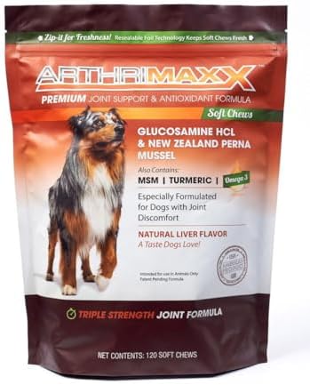 ArthriMAXX Hip & Joint Support Soft Chews for Dogs, Chicken, 90 Count