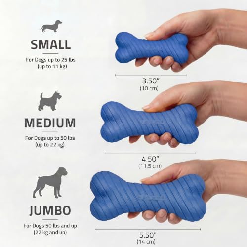Playology Dual Layer Bone Dog Chew Toy - Jumbo, Hot Dog Scent