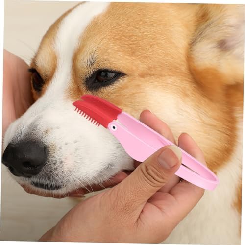 HANABASS 3pcs Pet Tear Brush for Dogs Cats Eye Cleaning Tool Soft Silica Material Portable Travel Grooming Kit