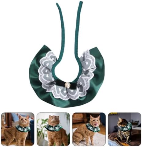 Cat Lace Collar Necklace with Pearl Bow, Adjustable Polyester
