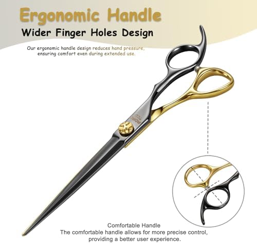7'' Professional Straight Dog Grooming Scissors Pet Shears