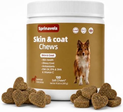 Dog Skin & Coat Chews with Omega Fish Oil, 120 Soft Chews