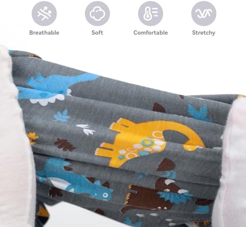 Recovery Suit for Dogs Full Zipper, Four-Legged Onesie Dog Recovery Suit After Surgery, Cute Soft Bodysuit Cone Alternative Male Female Dog Neuter Anti Licking Wounds, Dinosaur, Small