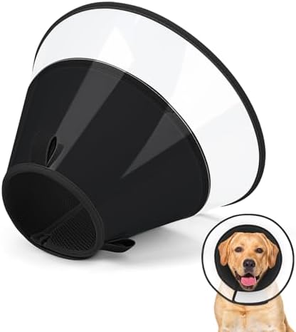 Dog Cone Collar with Soft Padding to Stop Licking, Elizabeth Recovery Collar After Surgery for Large Medium Small Dogs, Comfortable Pet Head Cone Alternative for Neutering Spay Injury(XL)