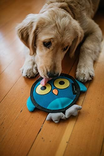 Hyper Pet Firehose Flyers Owl Durable Squeaky Dog Toy Grey 7.5 x 1.2 x 8.2 inches (Pack of 12)