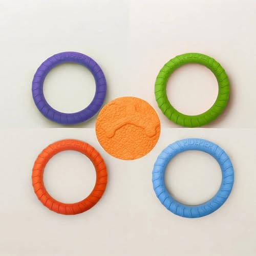Dog Tug Toy, Dog Pull Ring Toy, Lightweight EVA Fitness Ring - Interactive Floating Fetch Toy for Dogs - Durable Soft Training Ring for Puppy & Active Dogs - Professional All-Terrain Pet Toy (Purple)
