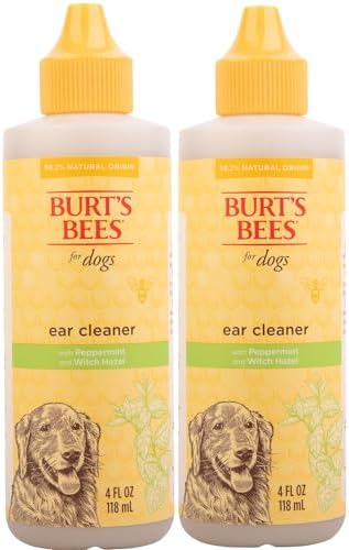 Burt's Bees for Pets Dog Ear Cleaner, Peppermint & Witch Hazel, 4 Oz, 2-Pk