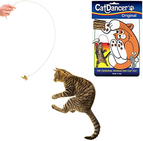 Cat Dancer Whisker and Interactive Toy Combo - Fun and Fitness for Your Furry Friend - Engaging Paper Wand and Whisker for Playful Cats