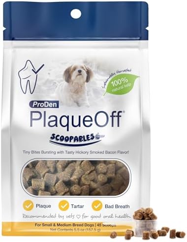ProDen PlaqueOff Dental Scoopables Hickory Smoked Bacon Flavor - 45 Scoops