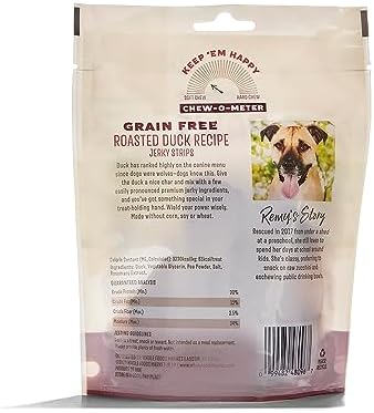 Whole Paws, Grain-Free Jerky Dog Treats, Roasted Duck Recipe, 5 Ounce