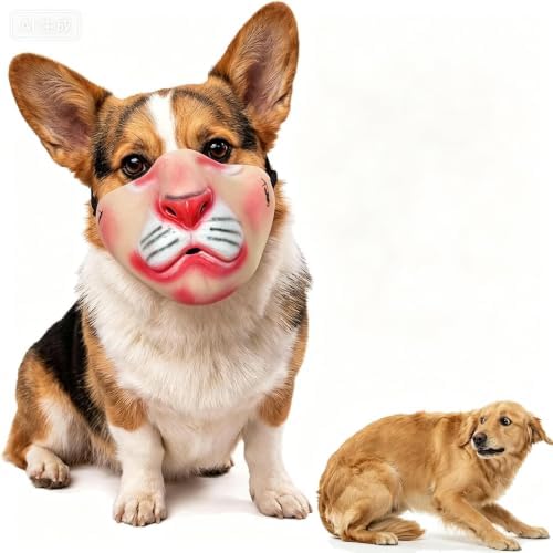 Scary Mask For Dogs, Head Realistic Masks, Latex Pet Face Costume For Small And Medium Dogs, Hilarious Pet Muzzle Accessory