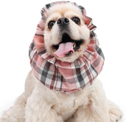 Dog Snood for Long-Eared Dogs, Feeding Ear Cover, Soft Stretch Wrap，Pink