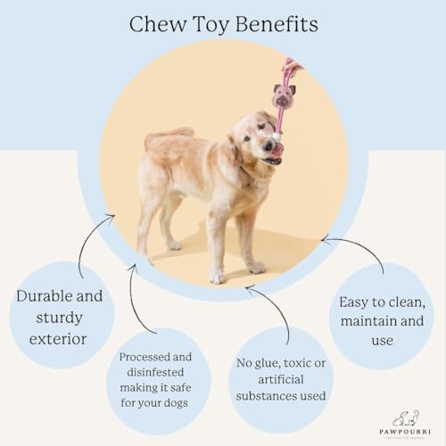 Natural Jute Dog Chew Toy – Smiley Shape, Tough & Durable Puppy Teething Toy, Safe Eco-Friendly Chew, Interactive Training & Play Toy for Small, Medium & Large Dogs