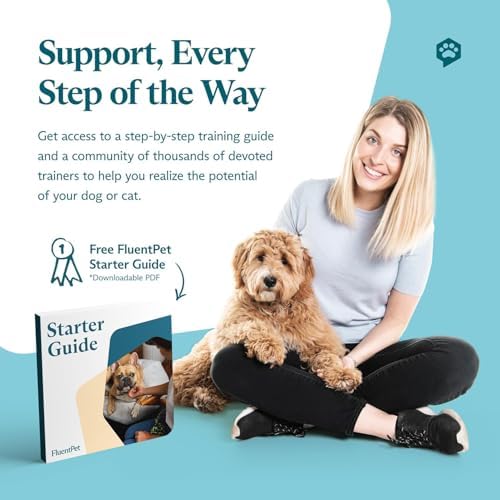 FluentPet Speak Up Dog Buttons for Communication, (6 Recordable Buttons) with Pre-Installed Batteries, Clearer Upward-Facing Sound, Training Buzzer for Dogs & Cats, Talking Pet Buttons for Training