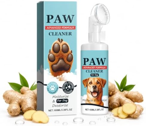Dog Paw Cleaner Foam with Silicone Brush for Dogs & Cats
