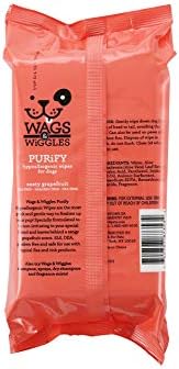 Wags & Wiggles Hypoallergenic Dog Wipes, Zesty Grapefruit, 100 Count