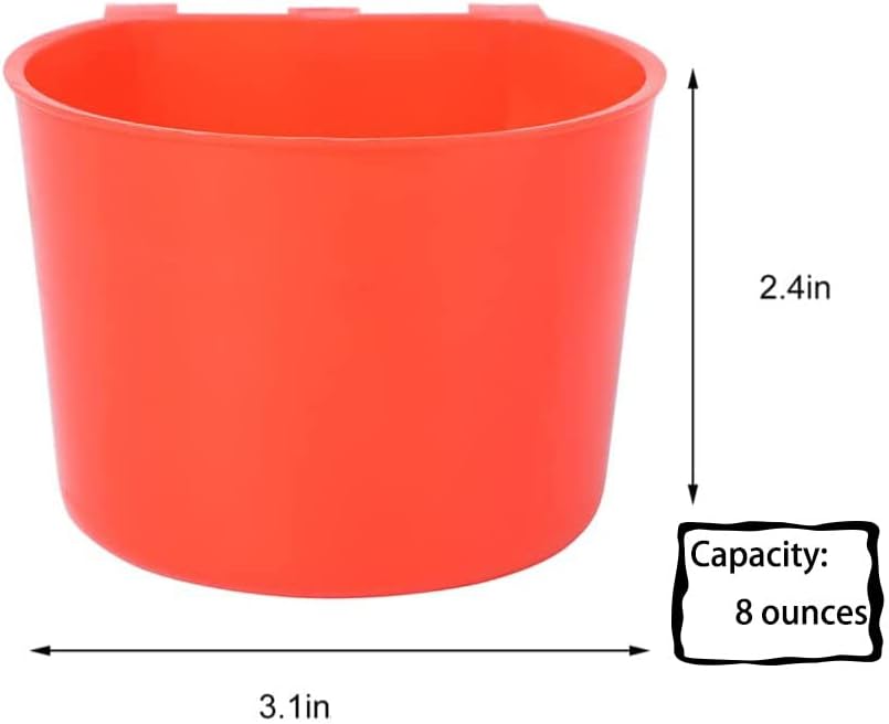10 Pack Bird Cage Feeding Cups Chicken Seed Bowl Hanging Parrot Food Dishes,Feeder and Waterer Coop Cup Water Bottles for Pigeon Quail Parakeets Rabbit Poultry