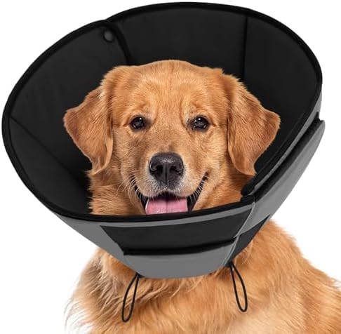 Large Dog Soft Cone Recovery Collar, Dog Head Cone Collar for Large Dogs