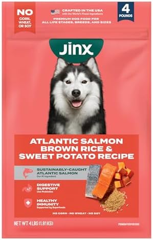 Jinx Dry Dog Food - Real Salmon, Brown Rice & Sweet Potato, 4lb