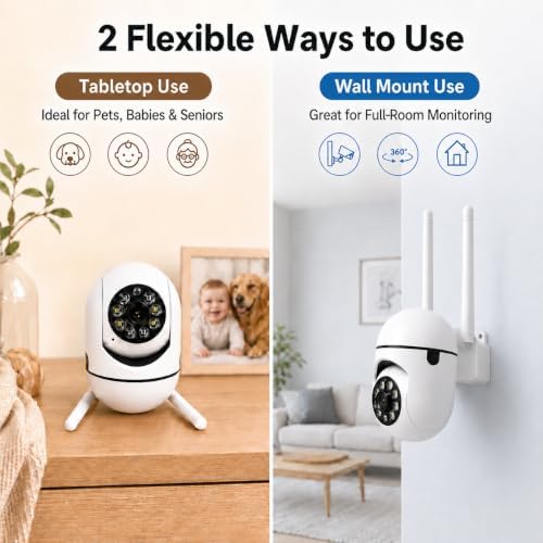Pet Camera Indoor with Phone App, Dog Camera for Home Alone Pets
