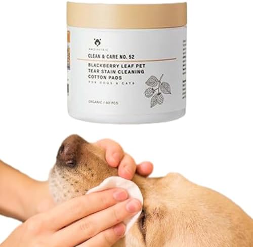 Dog Eye Wipes with BlackBerry Leaf Extract - Dual-Texture Hydroentangled Wipes for Tear Stain Removal & Prevention