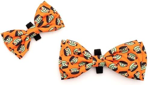 THE WORTHY DOG Halloween Patterns Pet Bow Ties for Dogs & Cats, Frank