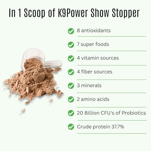 K9Power Show Stopper – Awarded #1 Dog Skin & Coat Product – Supports Allergy Relief, Itchy Skin, Shedding, Dull Coat – Salmon Oil, Collagen, Kelp, Zinc, Probiotics, Beet Juice, Vitamin C