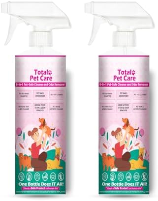 JJJee® 6-in-1 No-Rinse Dog & Cat Cleaner & Odor Eliminator. Cleans Paws, Coat, Eyes, Ears, Hotspots & Home Surfaces–Alcohol-Free, Fragrance-Free, Advanced Electrolyzed Water–Made in Japan (2 Pack)