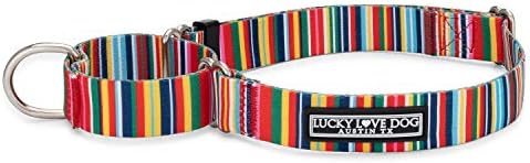 Lucky Love Dog Martingale Collar for Medium Dogs No Slip – Hippie, Medium