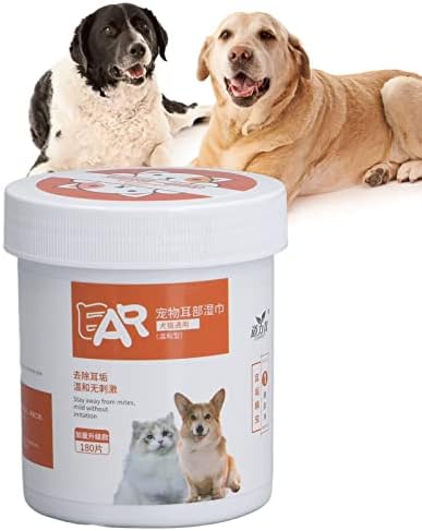 Fabater 180 Pcs Dog Ear Cleaner Wipes with Extract