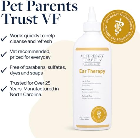 Veterinary Formula Clinical Care Ear Therapy Cleaner, 8 oz, 2-Pack