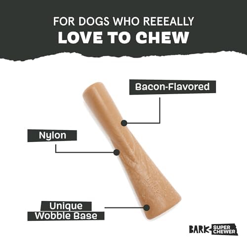 BarkBox Mighty Bone Bacon Super Chewer - Toy for Small Dogs