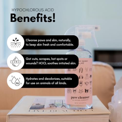 for Pets Paw Cleanser – No‑Rinse, Lick-Safe Unscented Natural Spray to Soothe, Cleanse, and Deodorize for Pets – Safe & Hypoallergenic Formula for Dogs & Cats – 16 Oz.