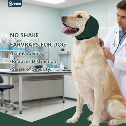 Dog Ear Covers & No Shake Ear Wraps for Hematoma,Grooming,Drying