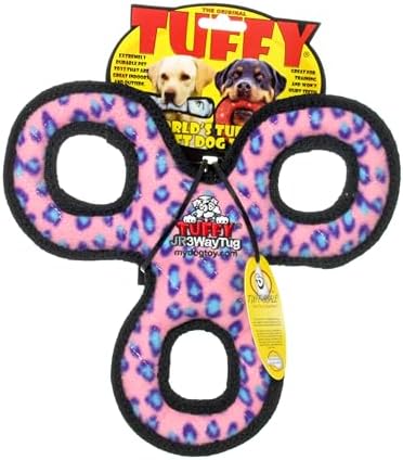 TUFFY® : 3Way Tug Dog Toy: Ultra Durable Plush Toy with Multiple Layers & Reinforced Seams, Washable and Floats, Original Construction