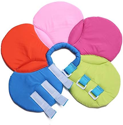 Dog Collar, Pet Cone E-Collar Flower Soft Elizabethan Waterproof Grooming Recovery Protecive Adjustable Collar for Puppy Small Medium Dogs (M Neck:11-13in, Rainbow)