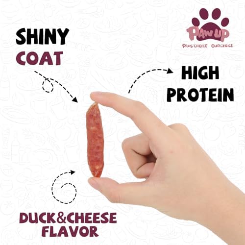 PAWUP Duck Dog Treats, Duck Sausage with Cheese, 12.5 oz