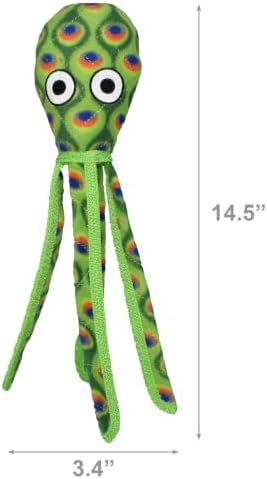 TUFFY® - Original : Squid Dog Toy : : Ultra Durable Plush Toy with Multiple Layers & Reinforced Seams, Washable and Floats, Original Construction