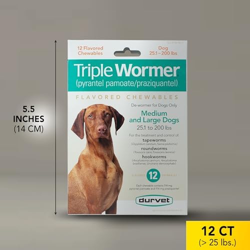 Durvet Triple Wormer for Medium and Large Dogs