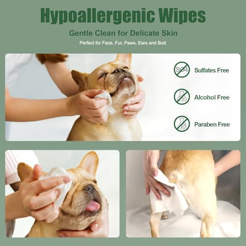 ATIFBOP Dog Wipes for Paws and Butt, 400 ct, Coconut Scented