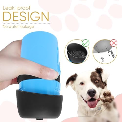 Portable Dog Water Bottle Dispenser, 21OZ / 600ML Large Dog Travel Water Bottle Squeeze Pet for Walking On The Go, Dog Hiking Accessories for Outdoor Walking, Hiking, Travel