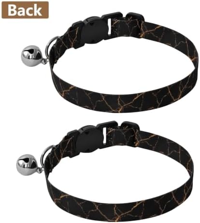 Marble Black Pet Collars 2 Pack Dog Collars for Small Dogs Adjustable Length 10.6" to 17.1"